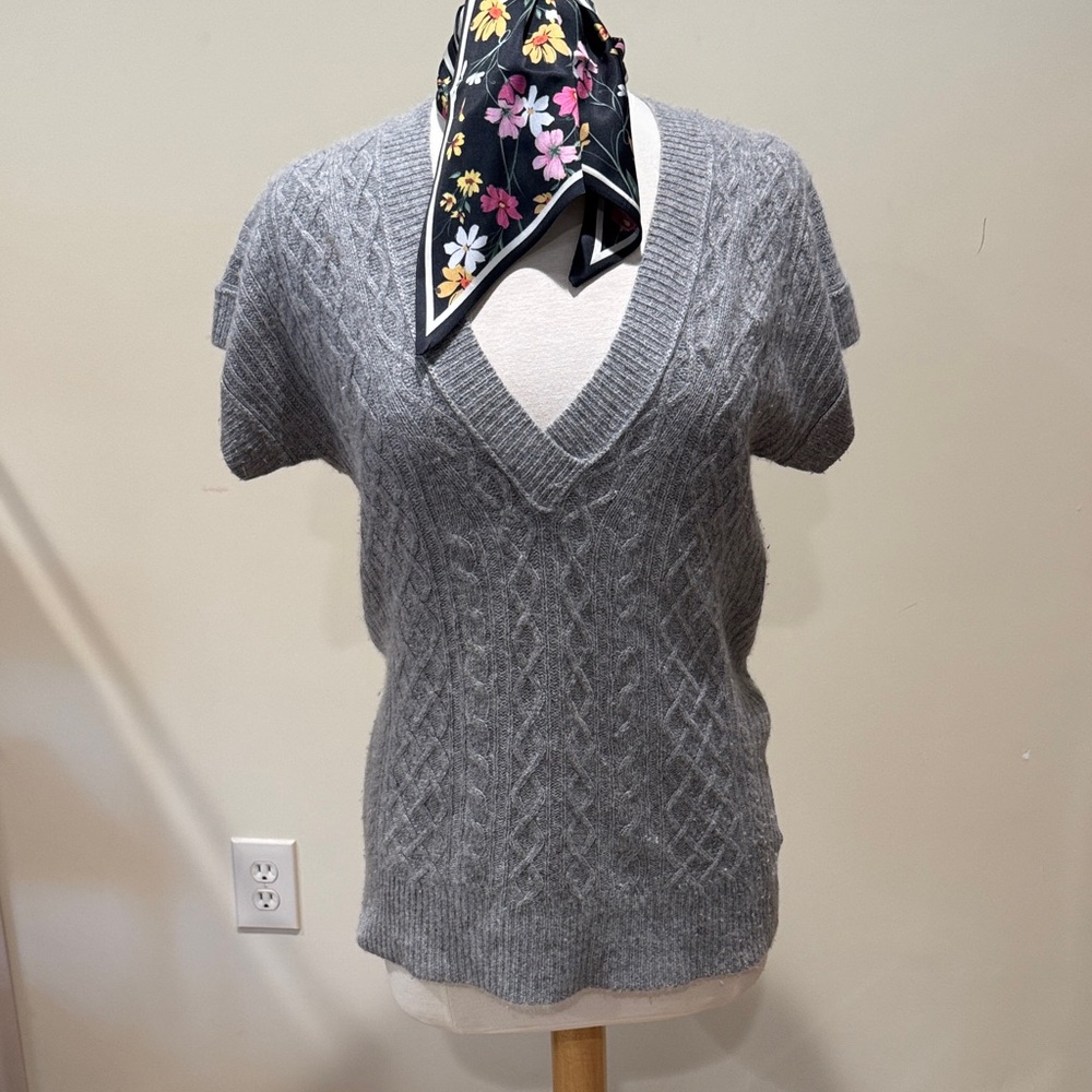 Banana Republic Charcoal V-Neck Sweater